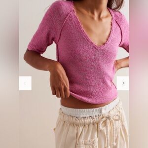 Free People we the free Francis knit Vneck tshirt